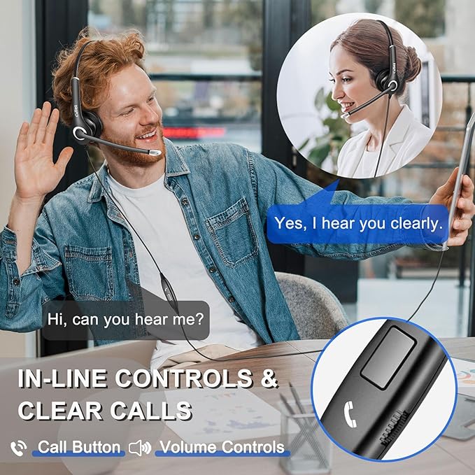 Callez Computer Headset, 3.5mm Cell Phone Headset - Image 5