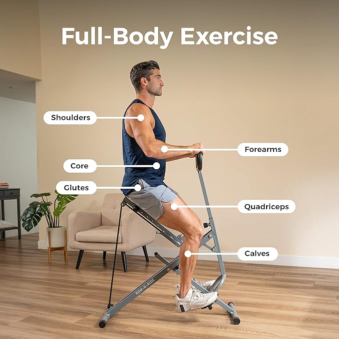 Sunny Health & Fitness Smart Row-N-Ride Glute & Leg Trainer, Foldable Squat - Image 2