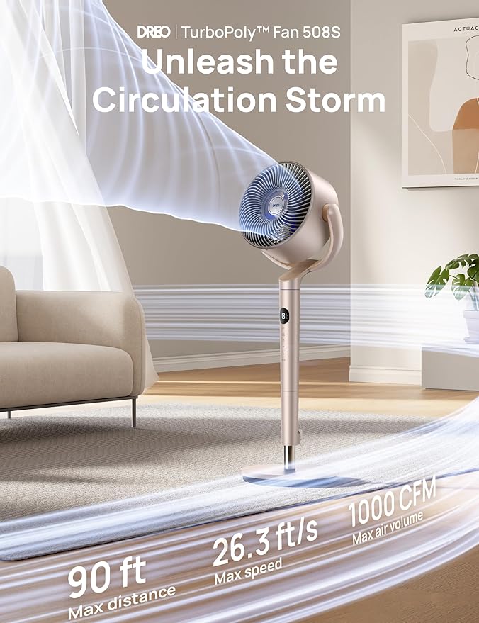 Dreo Smart Fans for Bedroom, 120° +120° Omni-Directional Oscillating Fan - Image 2