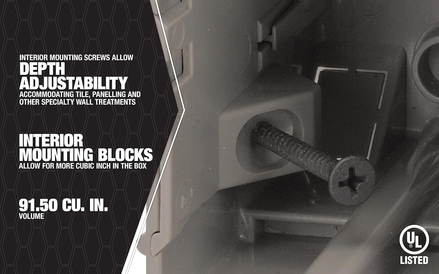 Southwire MSBMMT5G 5 Gang Multi Mount Device Box with Depth Adjustable; Heavy Duty 42lb ; Gray