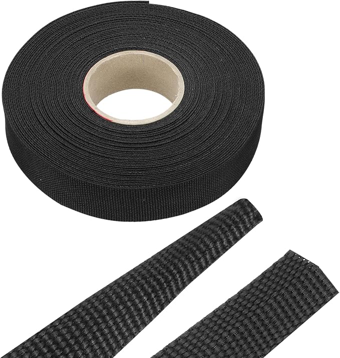 MECCANIXITY Braided Cable Sleeves Heat Shrinkable Fabric Sleeving, 7/8" 60ft by MECCANIXITY