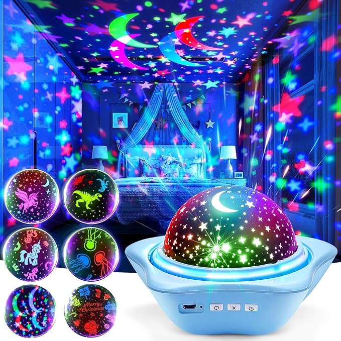 One Fire Night Light for Kids Gifts, 6 Films+78 Lighting Modes Ceiling Star by OneFire