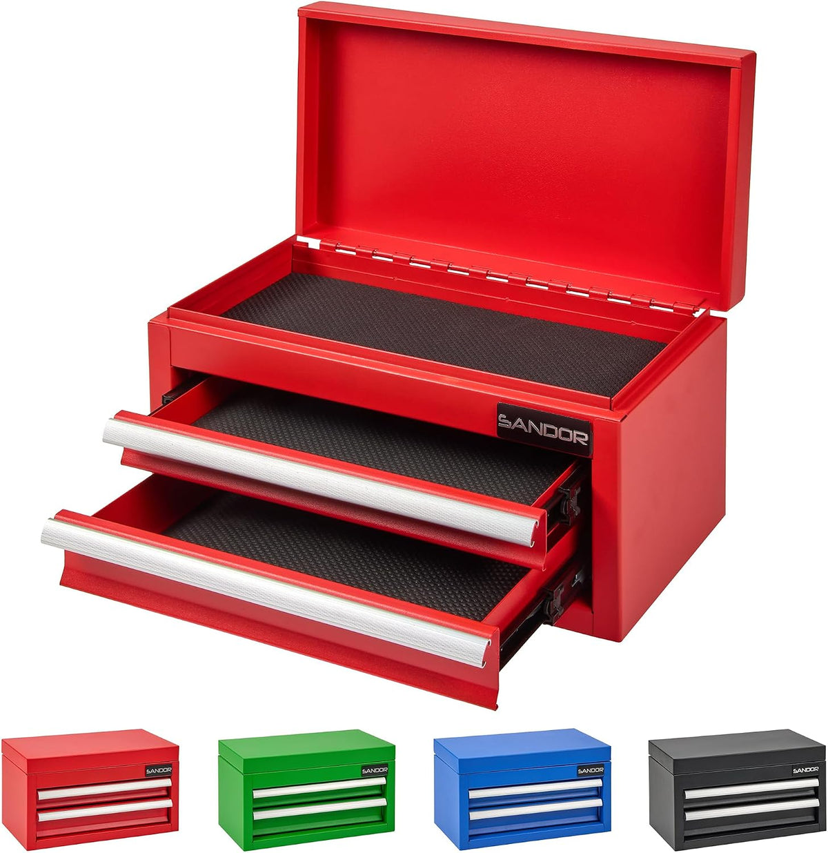 mini tool box - metal tool chest with shown in use