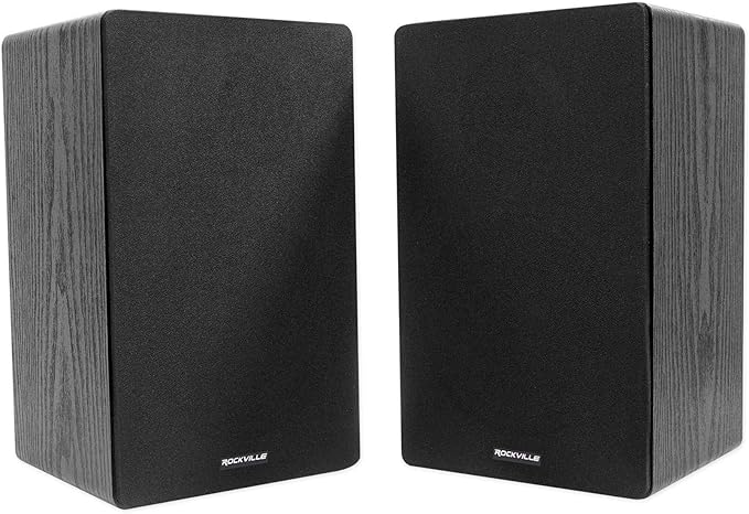 Rockville Pair RockShelf 68B V2 400W Black 6.5" Home Bookshelf Speakers - Image 2