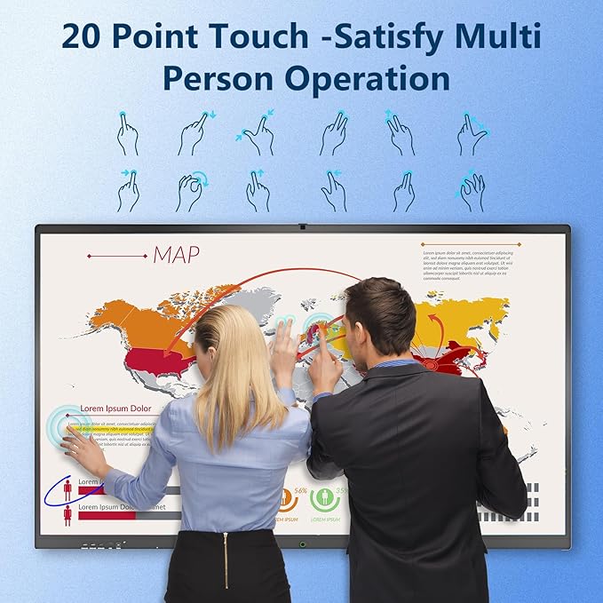YIXZSWD Smart Board, 85 Inch Interactive Whiteboard 4K Touchscreen Built in - Image 8