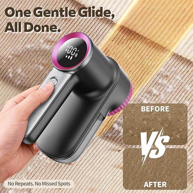 Ciotuiou Rechargeable Fabric Shaver & Lint Remover, Electric Sweater Defuzzer - Image 3