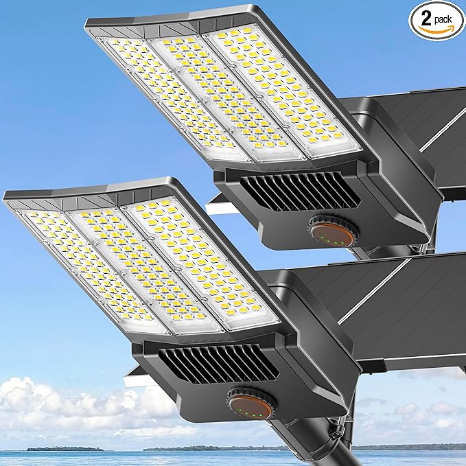 Deepn Solar Street Light 12000W Aluminum Commercial Grade Solar Parking Lot by DEEPN