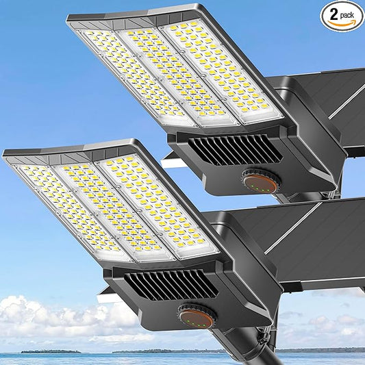 Deepn Solar Street Light 12000W Aluminum Commercial Grade Solar Parking Lot by DEEPN