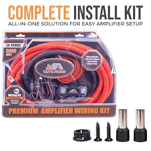Elite Audio Premium 0 Gauge CCA Amplifier Installation Wiring Amp Kit, 3600 - Image 2