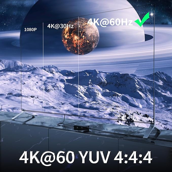 HDMI Extender Splitter1x2 HD 4K @60Hz up to 60m-Loop Out-Over CAT5/CAT6/CAT7 - Image 5