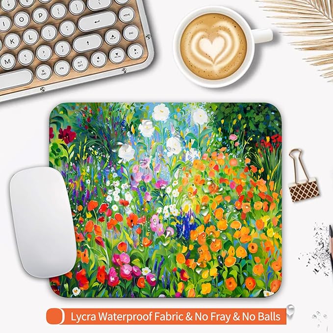 Armanza Square Mouse Pad Flowers Floral, Personalized Premium-Textured Custom - Image 3