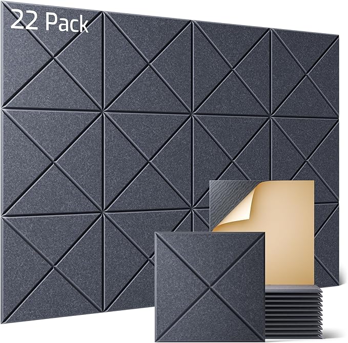Sonicism 22 Pack X-Lined Acoustic Panels by Sonicism