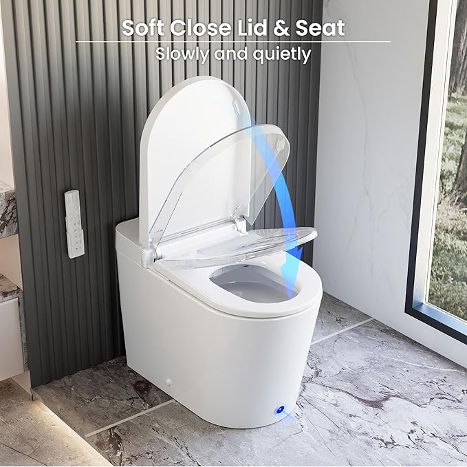 Casta Diva Smart Toilet with Bidet Built in, Bidet Toilet with Wider Heated Seat - Image 8