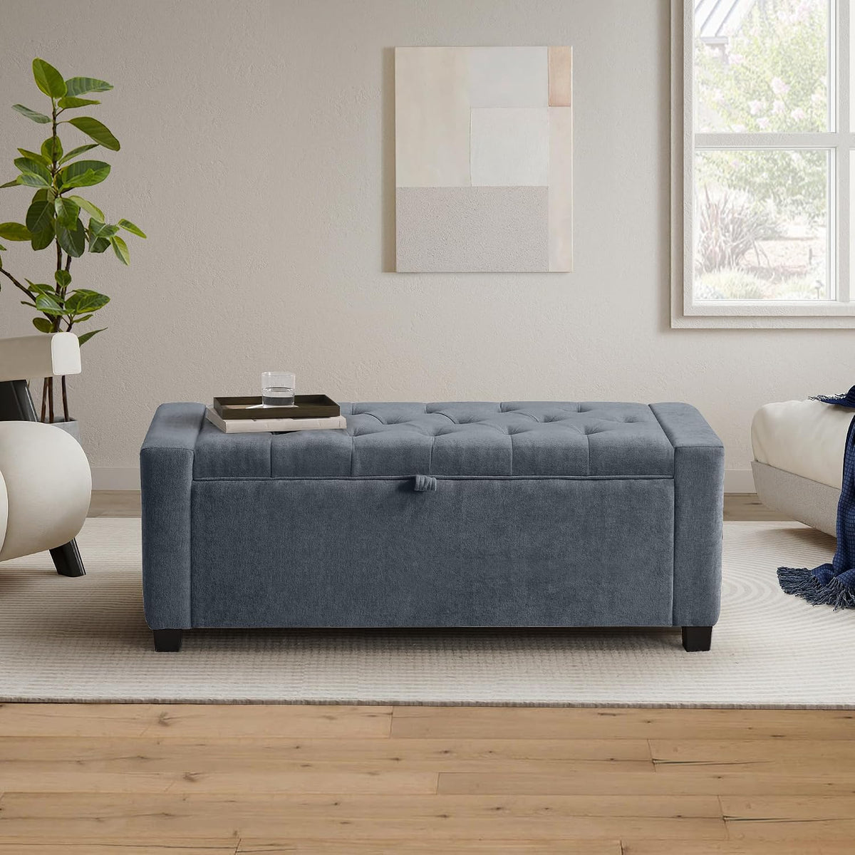 grainell 42.13” storage ottoman bench, upholstered tufted bedroom, main product view