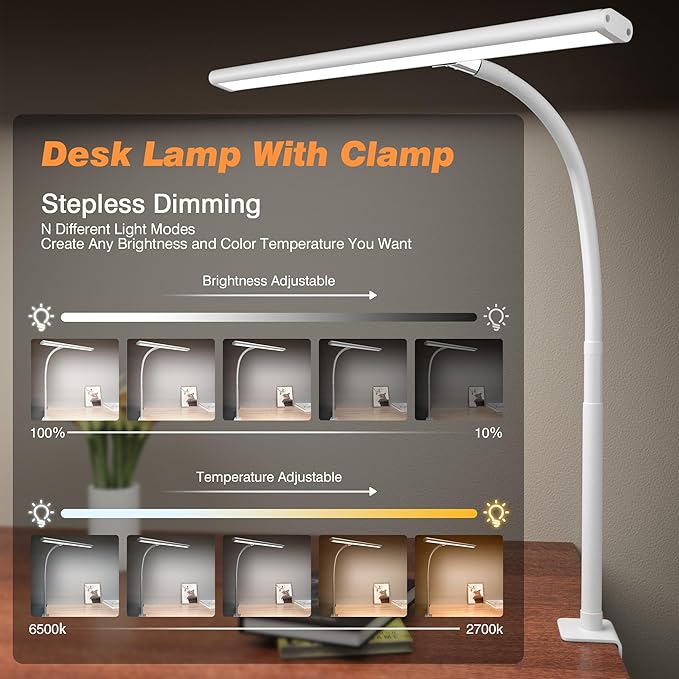 Airlonv LED Desk Lamp for Office Home, Eye-Caring Desk Light - Image 2