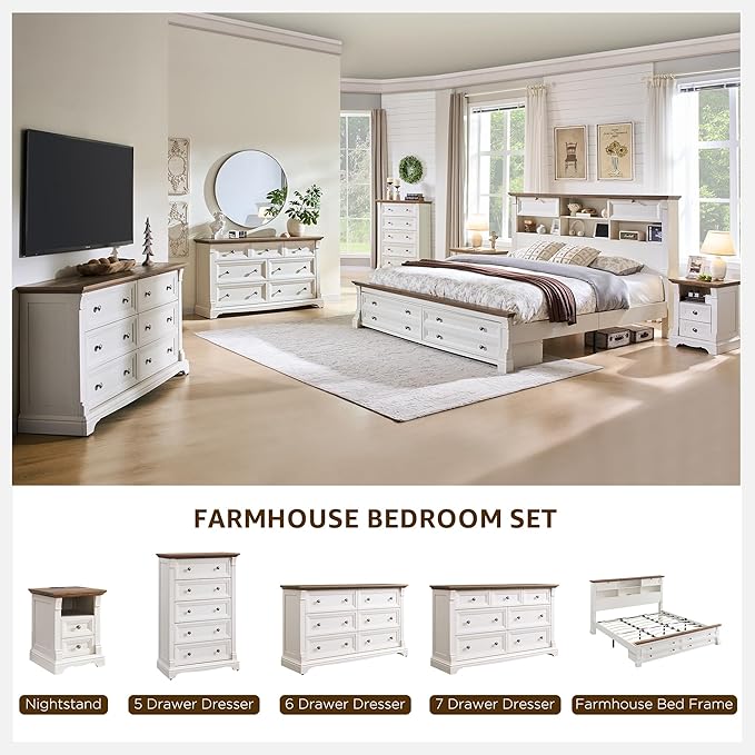 T4TREAM Farmhouse Nightstand - Image 6