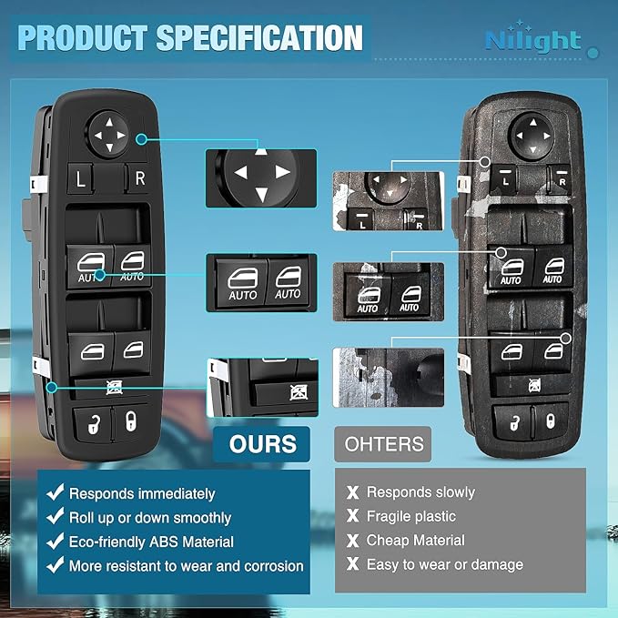 Nilight Power Master Window Switch Compatible - Image 5