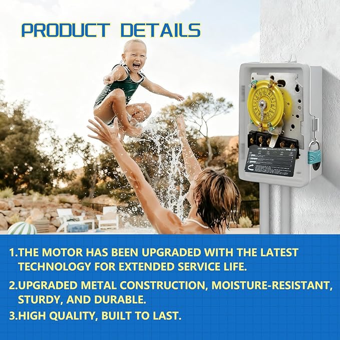 T104M Electromechanical Timer Switch Versatile Scheduling Manual Override - Image 4