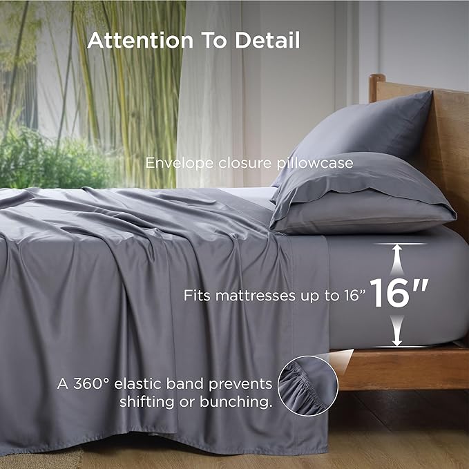 Bedsure Queen Sheet Set, Cooling Sheets - Image 6