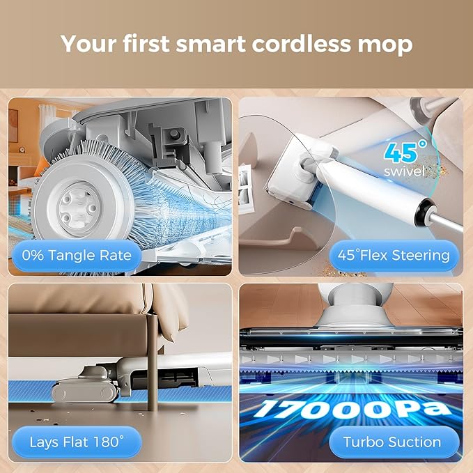 BROBIG Wet Dry Vacuum Cleaner, 180°Lie-Flat Vacuum Mop All in One - Image 8