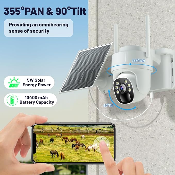 KKB 4G LTE Cellular Solar Security Cameras Wireless Outdoor, No WiFi Security - Image 5