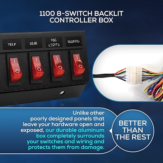 Ultra Bright Lightz 1100 8-Switch Backlit Controller Box | Emergency Vehicle - Image 5