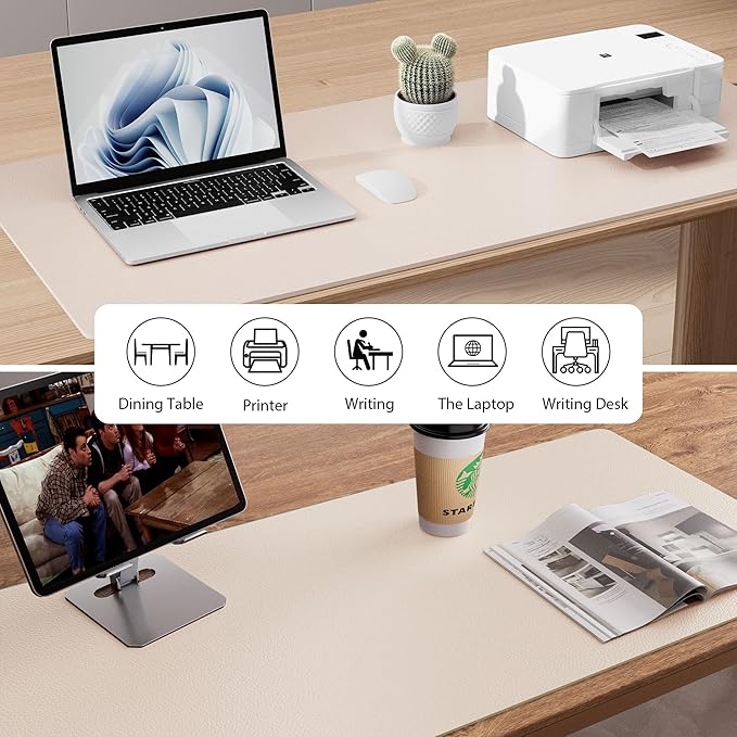 Aothia Large PU Leather Desk Pad Protector – Non-Slip Mouse Pad & Writing Mat - Image 5