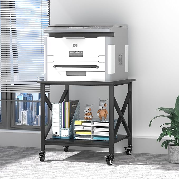 TQQDCI Printer Stand, 23.6 x 23.6 Inches Large Printer Stand - Image 2