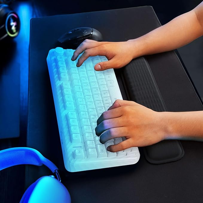 MEKASS Keyboard Wrist Rest for 60% Compact Keyboard, Ergonomic Soft Memory Foam - Image 9