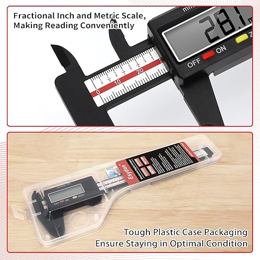 Digital Caliper, Esydon Upgraded Calipers 6 inch, Measuring Tool, Electronic - Image 5