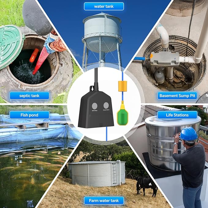 Sump Pump Alarm WiFi, Smart High/Low Water Level Alarm, Free App Notification & - Image 9