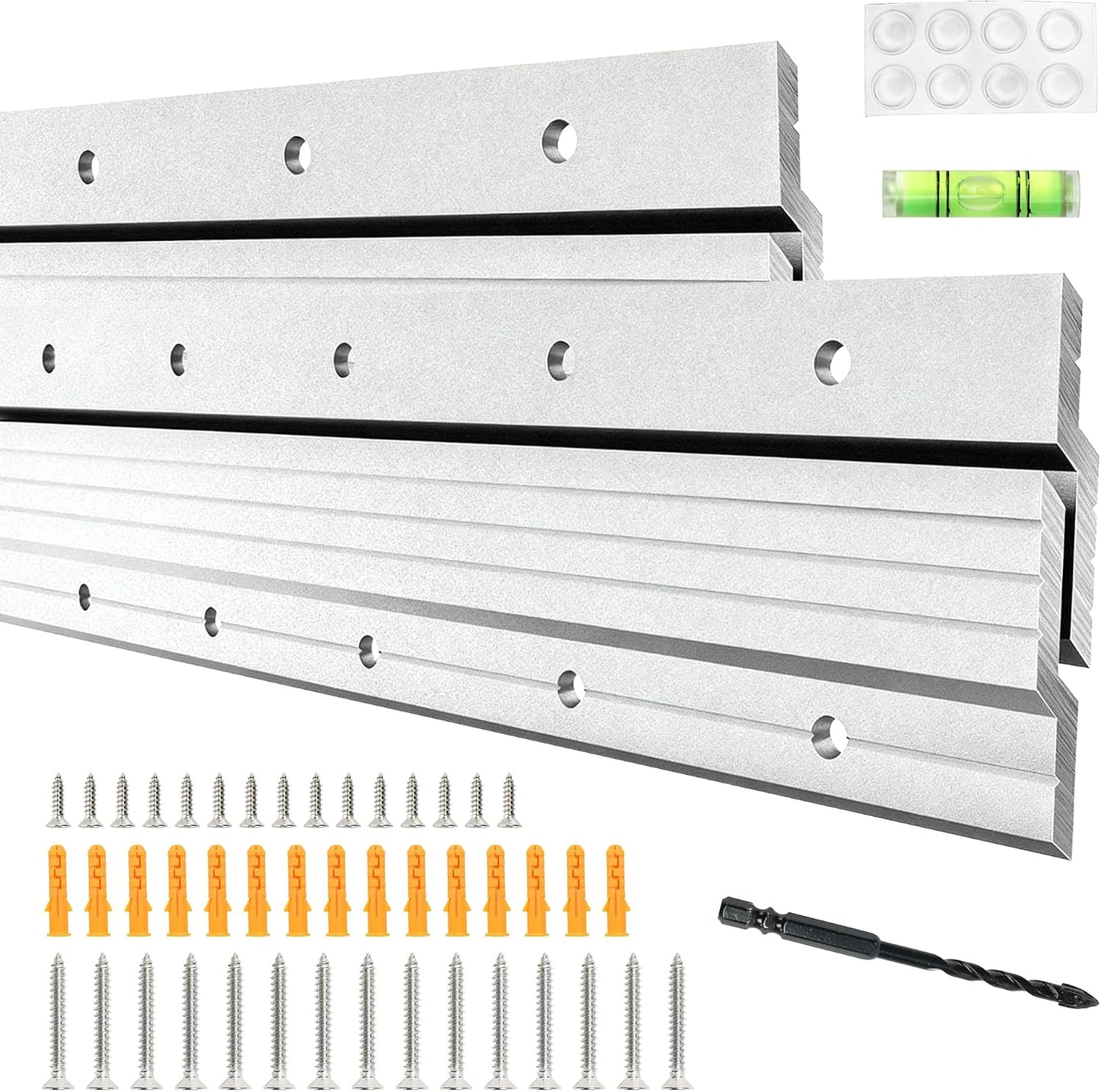 30 Inch French Cleat Picture Hanger, 200 lb Z Bar Aluminum Bracket | Wall Mount Hardware for Mirrors, Whiteboards, Artwork, Frames and Cabinets, Easy Install Interlocking Rail for Home or Office