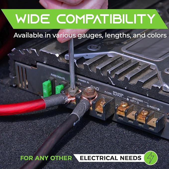 GEARit 8 Gauge Ground Wire Kit, All-in-One Kit: Crimping Tool, 15 Lugs - Image 9