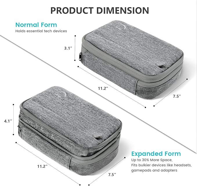 Travelkin Large Cord Organizer Travel, Electronic Organizer Travel Case - Image 3