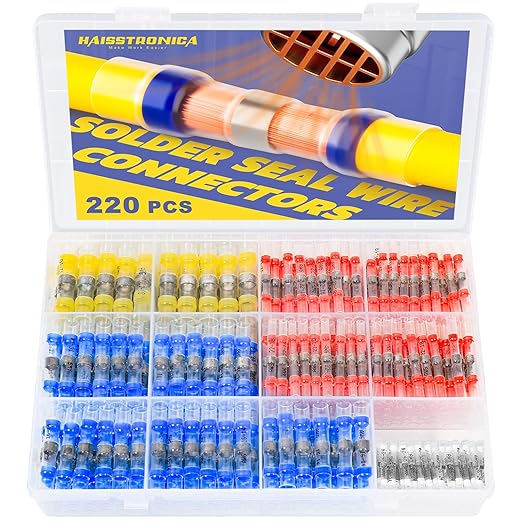 Haisstronica 220PCS Solder Seal Wire Connectors by HAISSTRONICA