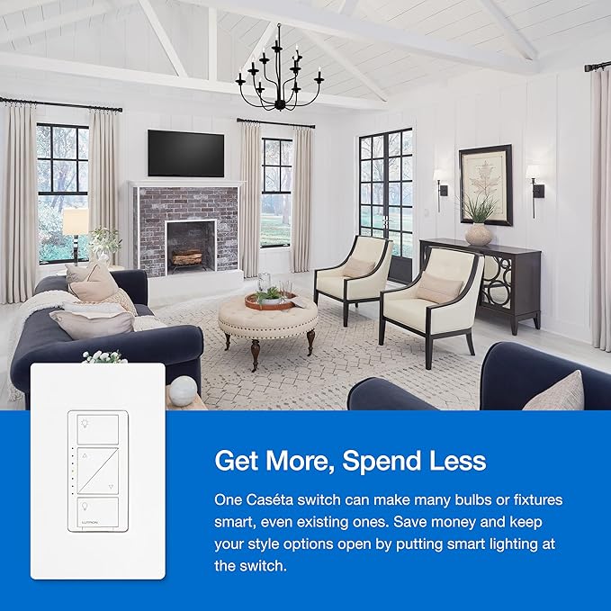 Lutron Caseta 3 Way Smart Dimmer Light Switch Kit, Includes Pico Remote - Image 5