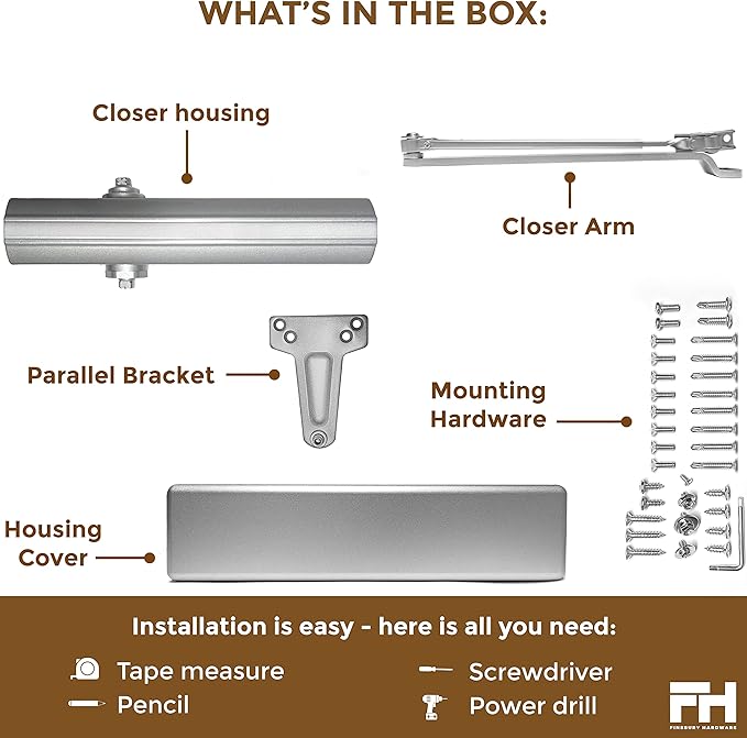 Finsbury Commercial Door Closer Automatic Heavy Duty High Traffic Adjustable - Image 4
