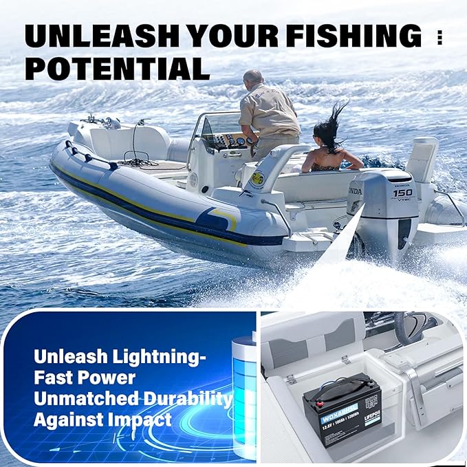 WOXABHSL 2PCS 12V 100Ah LiFePO4 Lithium Battery, Built-in 100A BMS, 15000+ Deep - Image 5