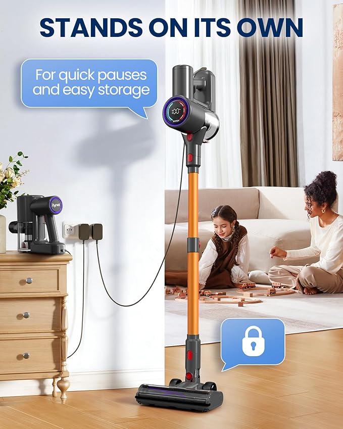 Zynet S8 Cordless Vacuum Cleaner, 500W/45KPA/40Mins Lightweight Stick Vacuum - Image 7