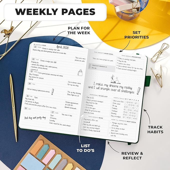 Clever Fox Planner Premium Edition – Undated Luxurious Weekly & Monthly Planner - Image 3