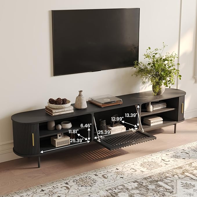 POVISON Sliding Tambour Door TV Stand - Image 6