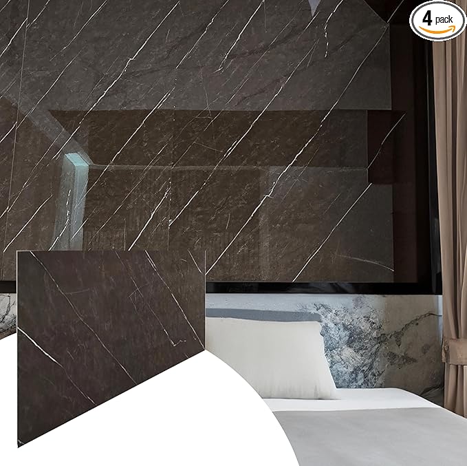 Dundee Deco Faux Marble Wall Panels - 2 ft X 4 ft - Glossy by DundeeDeco