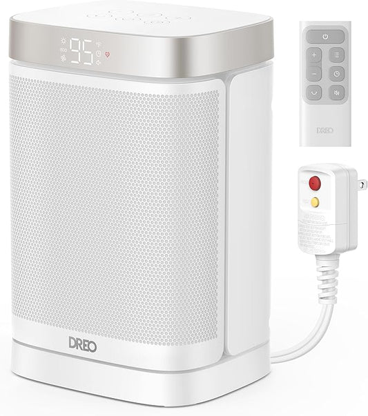 DREO Space Heater for Bathroom and Indoor, Portable Heater, 1500W Safe and by DREO
