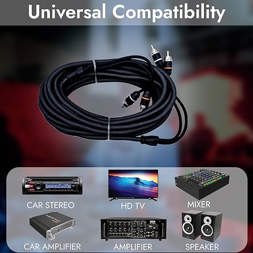 Elite Audio Premium Series 20ft. 2-Channel Car Audio RCA Cable – Double Shielded - Image 7
