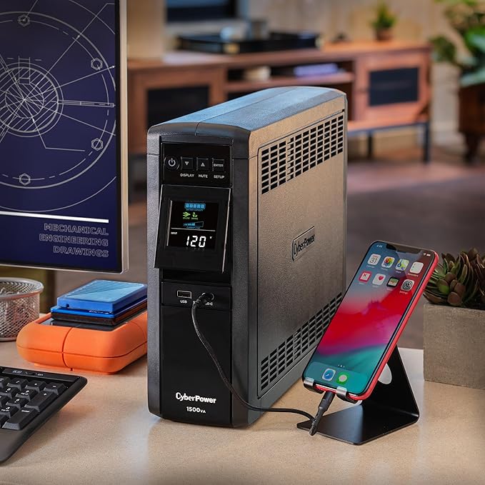 CyberPower CP1500PFCLCD PFC Sinewave UPS Battery Backup and Surge Protector - Image 8