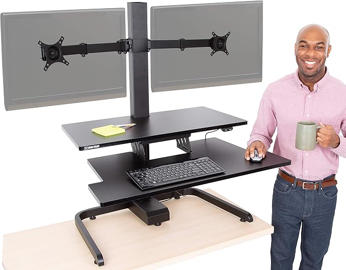 Stand Steady Techtonic Electric Standing Desk Converter by StandSteady