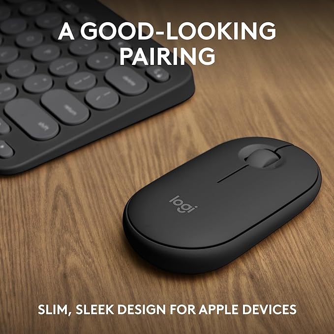 Logitech Pebble 2 Combo for Mac, Wireless Keyboard and Mouse, Quiet and Portable - Image 2