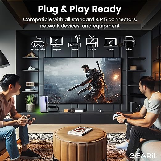 GEARit Cat 6 Ethernet Cable Cat6 Network Patch, Snagless Cord, Internet - Image 5