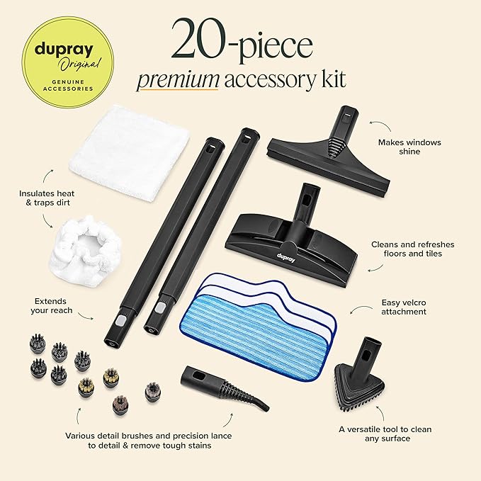 Dupray Neat Steam Cleaner, Grout & Upholstery, Chemical-Free Cleaning, Large - Image 2