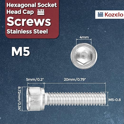 Kozelo 30pcs Socket Head Cap Screws - Image 2